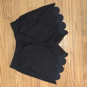 Madewell scallop edge black shorts xs